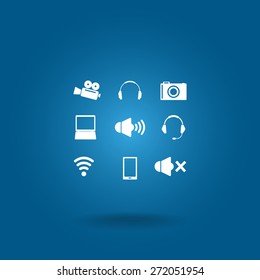 Movie symbols vector set