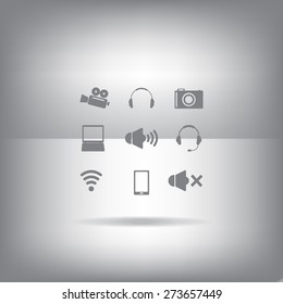 Movie symbols vector set