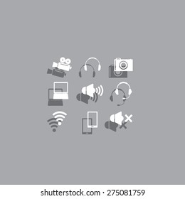 Movie symbols vector set