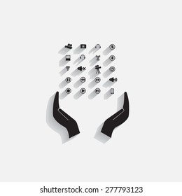 Movie symbols vector set