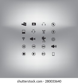 Movie symbols vector set