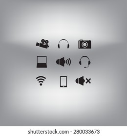 Movie symbols vector set