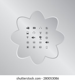 Movie symbols vector set