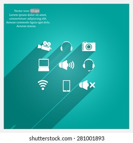 Movie symbols vector set