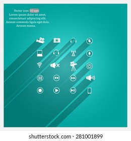 Movie symbols vector set