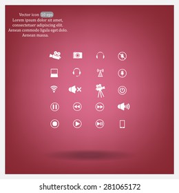 Movie symbols vector set