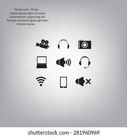 Movie symbols vector set