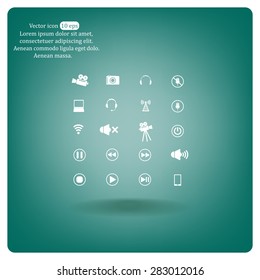 Movie symbols vector set