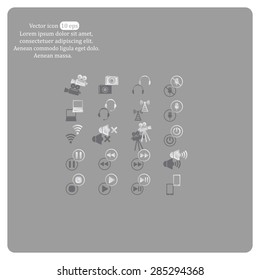 Movie symbols vector set