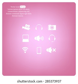 Movie symbols vector set
