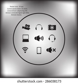 Movie symbols vector set