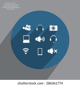 Movie symbols vector set