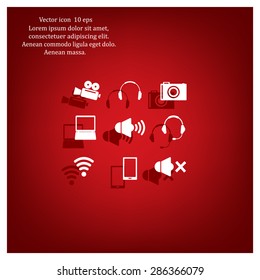 Movie symbols vector set