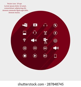 Movie symbols vector set
