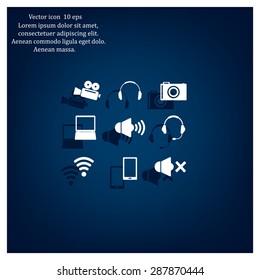 Movie symbols vector set
