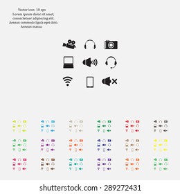 Movie symbols vector set