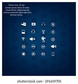 Movie symbols vector set