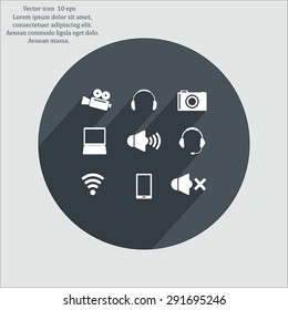 Movie symbols vector set