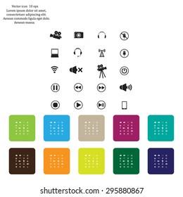 Movie symbols vector set