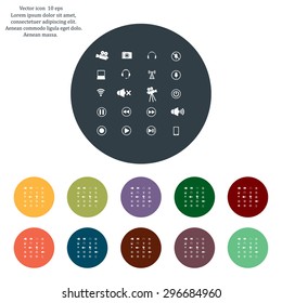 Movie symbols vector set