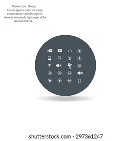 Movie symbols vector set