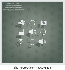 Movie symbols vector set