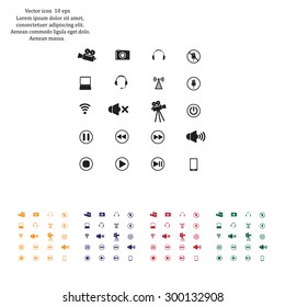Movie symbols vector set
