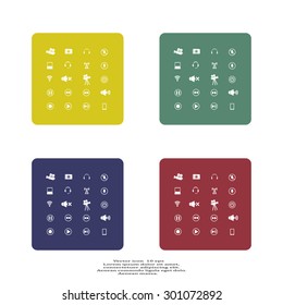 Movie symbols vector set