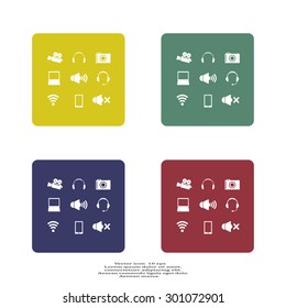 Movie symbols vector set