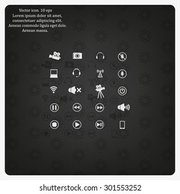 Movie symbols vector set