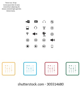 Movie symbols vector set
