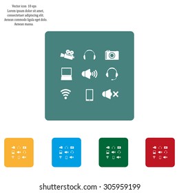 Movie symbols vector set