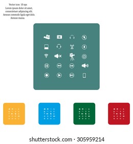 Movie symbols vector set