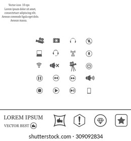 Movie symbols vector set