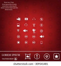 Movie symbols vector set