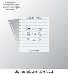 Movie symbols vector set