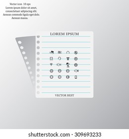 Movie symbols vector set