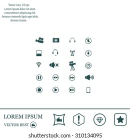 Movie symbols vector set