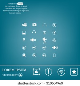 Movie symbols vector set