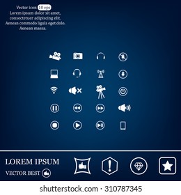 Movie symbols vector set
