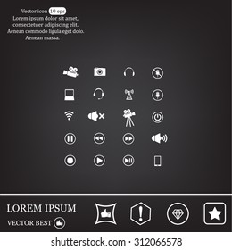 Movie symbols vector set