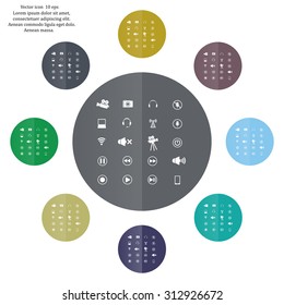 Movie symbols vector set