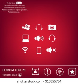 Movie symbols vector set