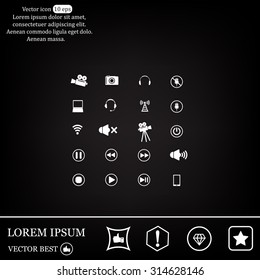 Movie symbols vector set