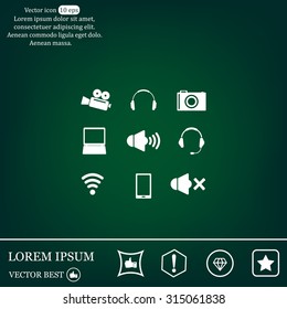 Movie symbols vector set