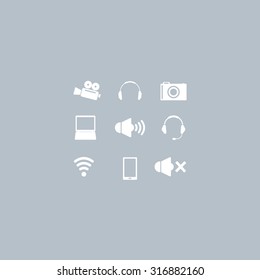 Movie symbols vector set