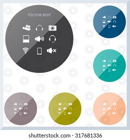 Movie symbols vector set