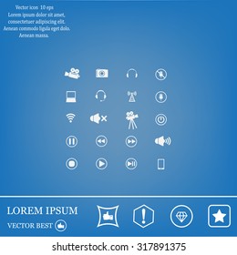 Movie symbols vector set