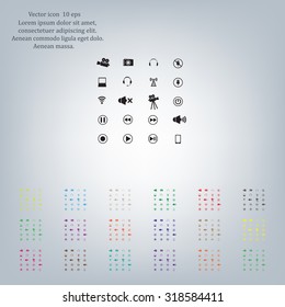 Movie symbols vector set
