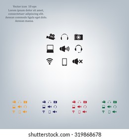 Movie symbols vector set